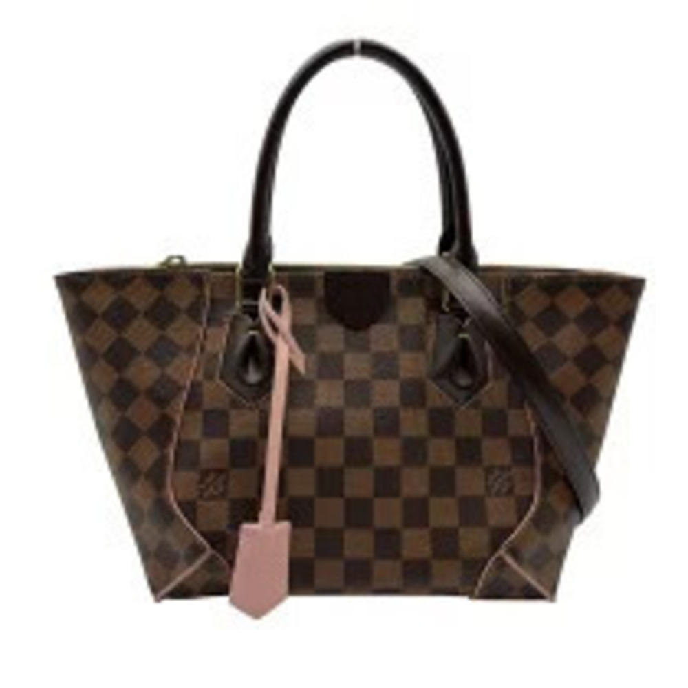 Louis Vuitton Caissa Tote Brown Pink Damier Leather Shoulder Bag